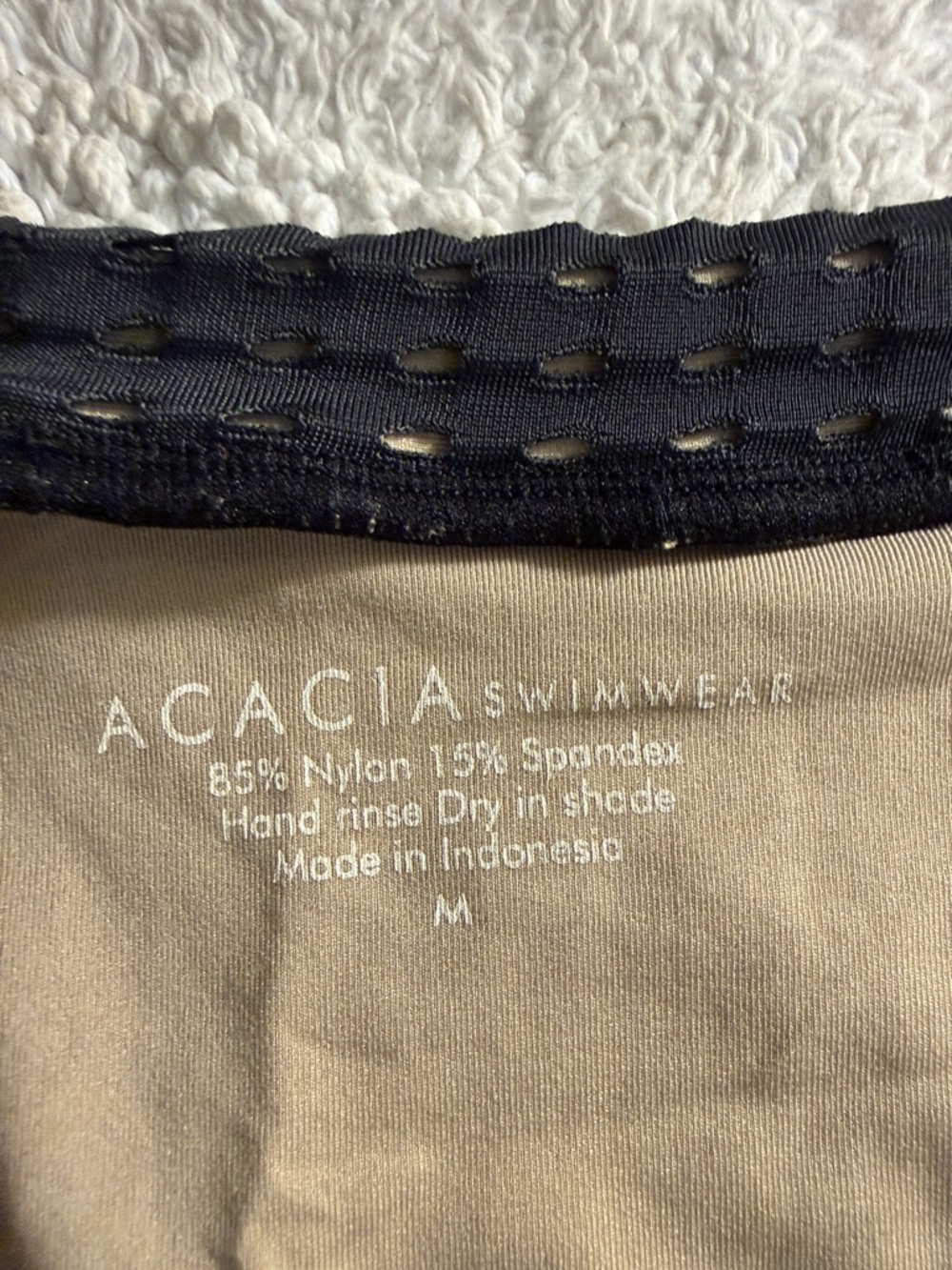 acacia swimwear Black Mesh Sleeveless One-Piece with Nude Lining - Picture 3 of 4